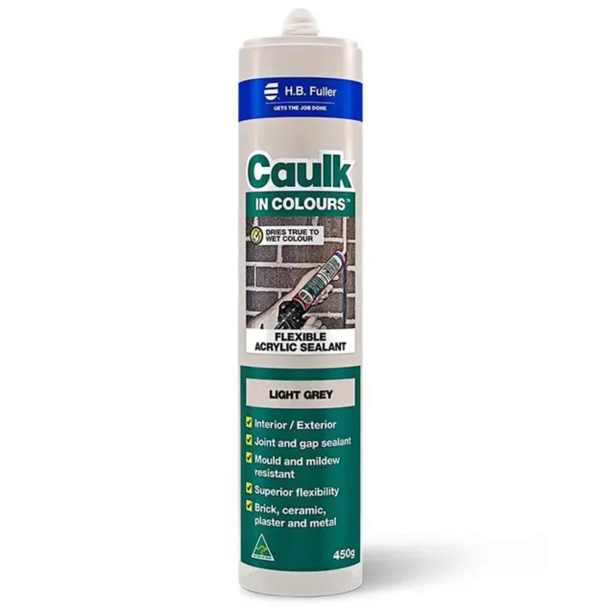 HB Fuller CAULK IN COLOURS Acrylic Sealant 450g LIGHT GREY